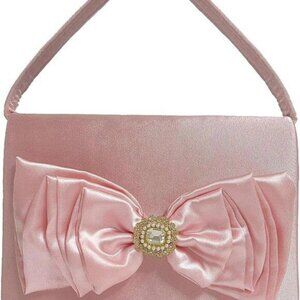 Stylish Pink Tote with Crystal Adornments - Ideal for Weddings and Nights Out